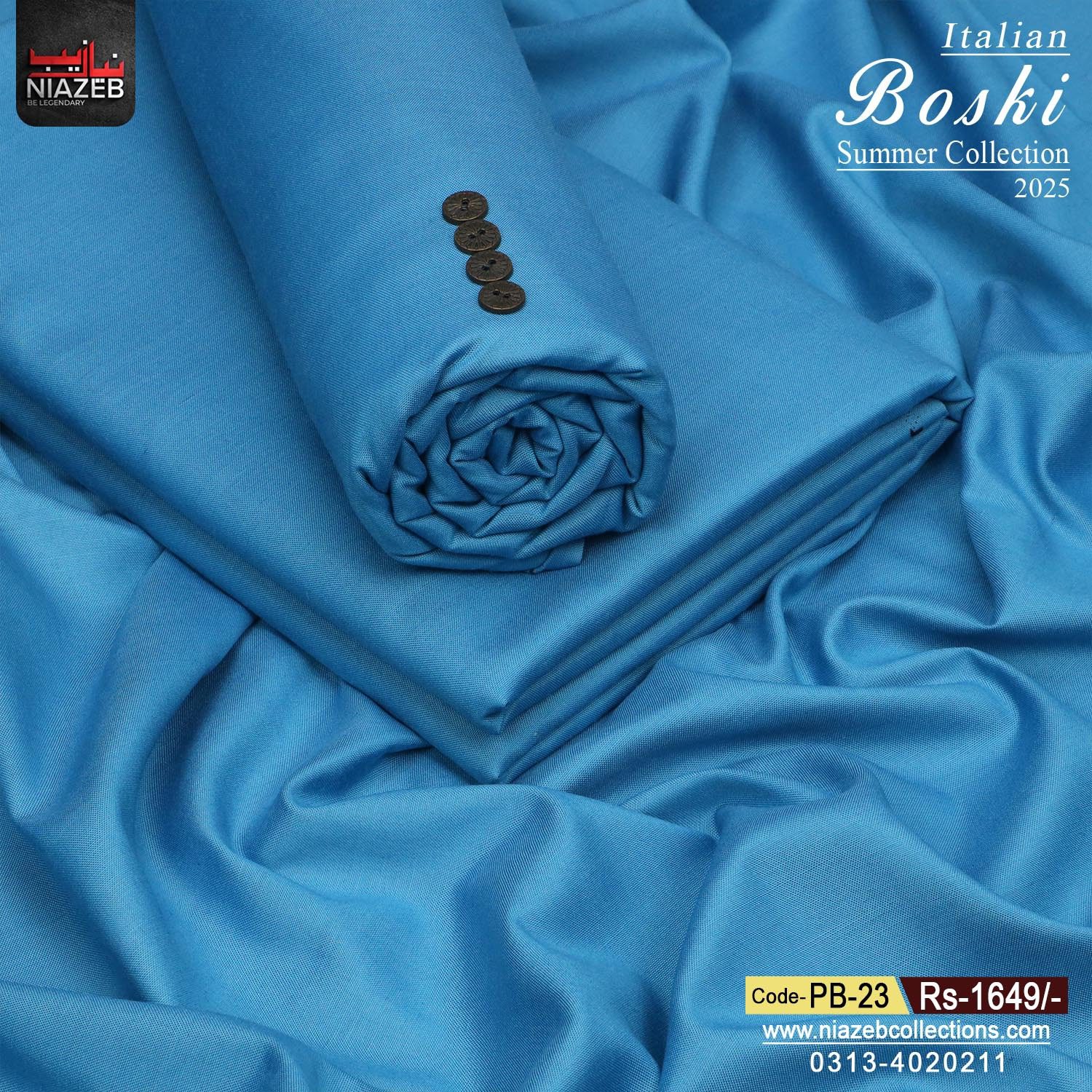 ITALIAN BOSKI  SUMMER 23- Curious Blue