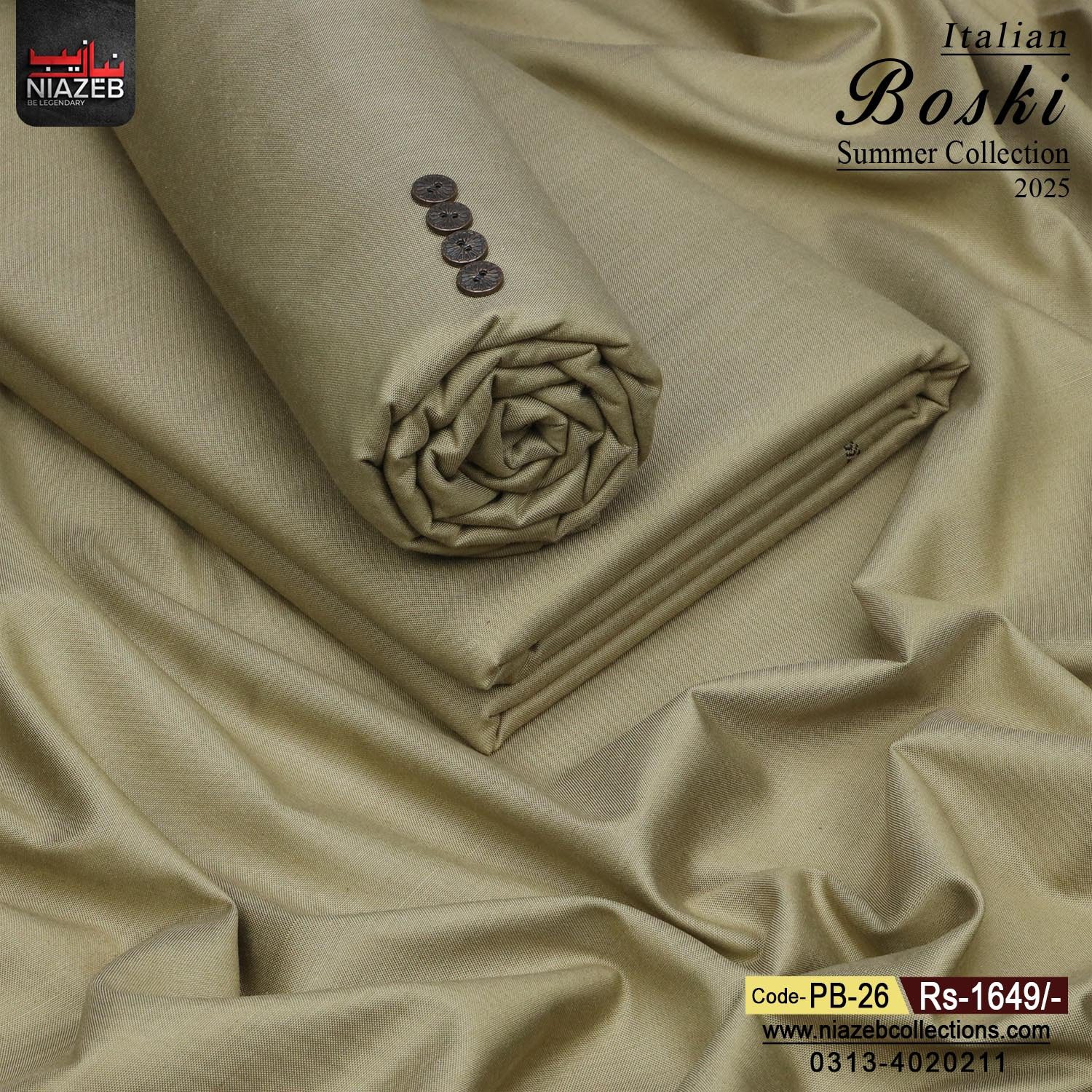 ITALIAN BOSKI  SUMMER 26-Grey Olive